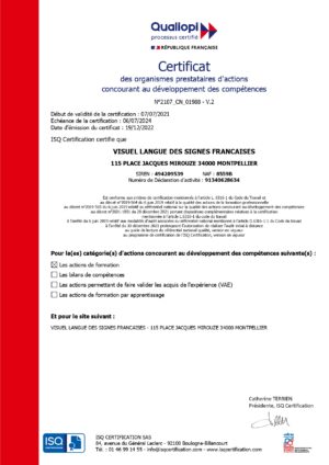 Certificat Qualiopi - VISUEL LANGUE DES SIGNES FRANCAISES - 2107_CN_01988